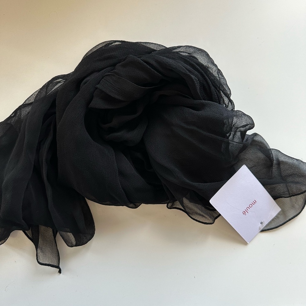 Black See-Through Shawl